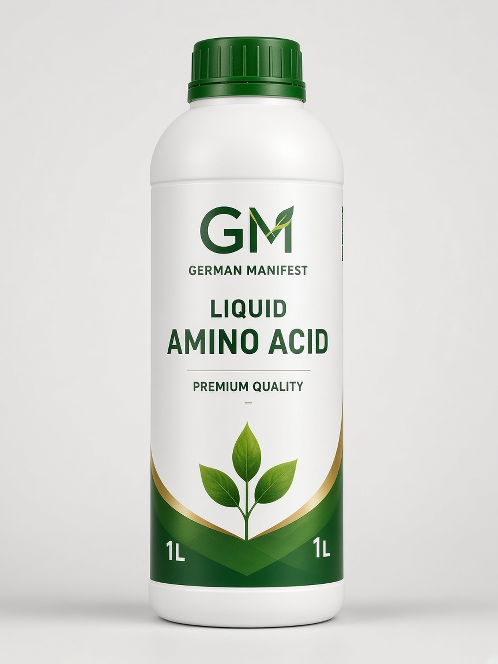 Liquid amino acid biostimulant fertilizer — GM German Manifest packaging