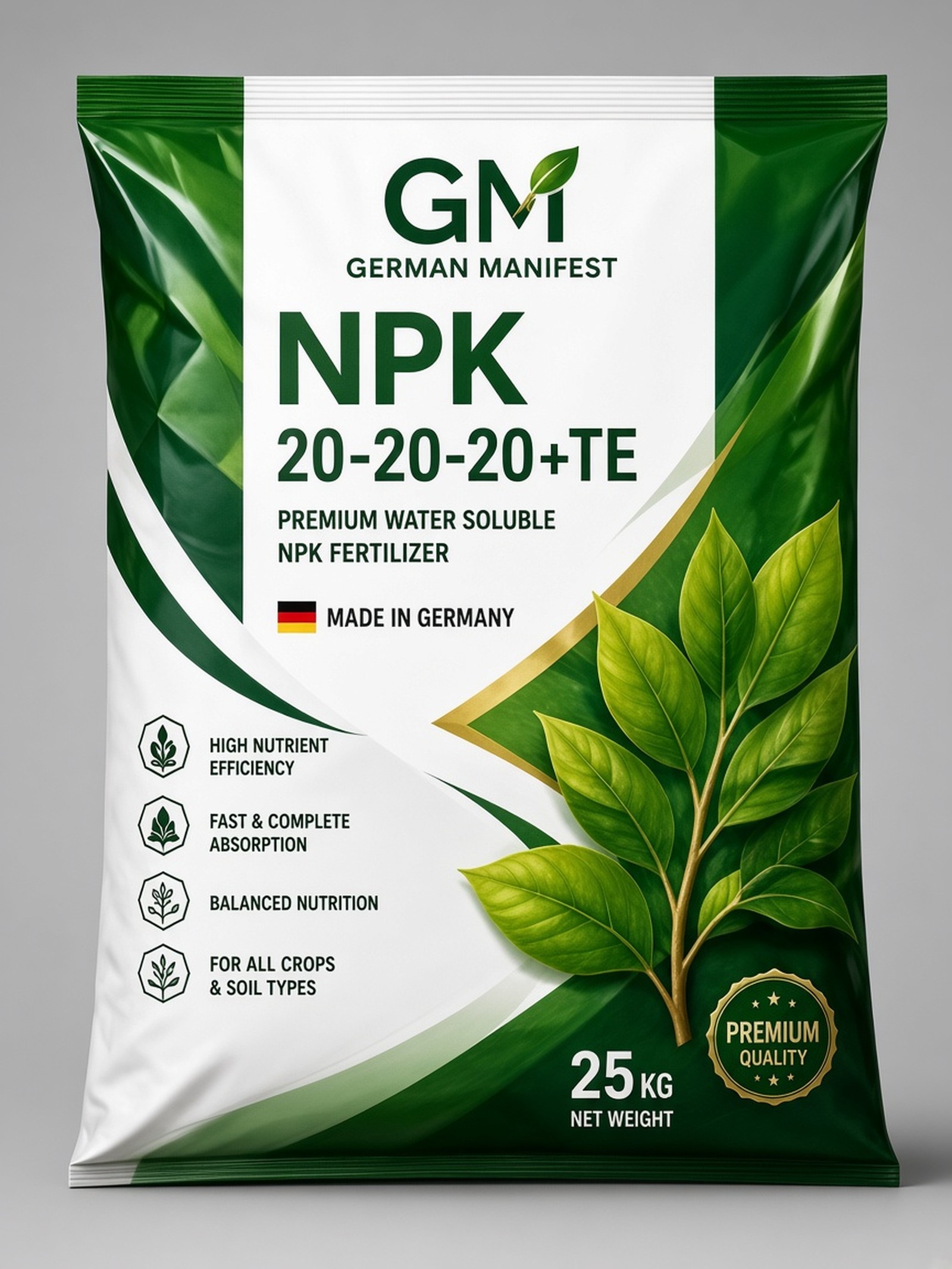 GM German Manifest NPK water-soluble fertilizer product range