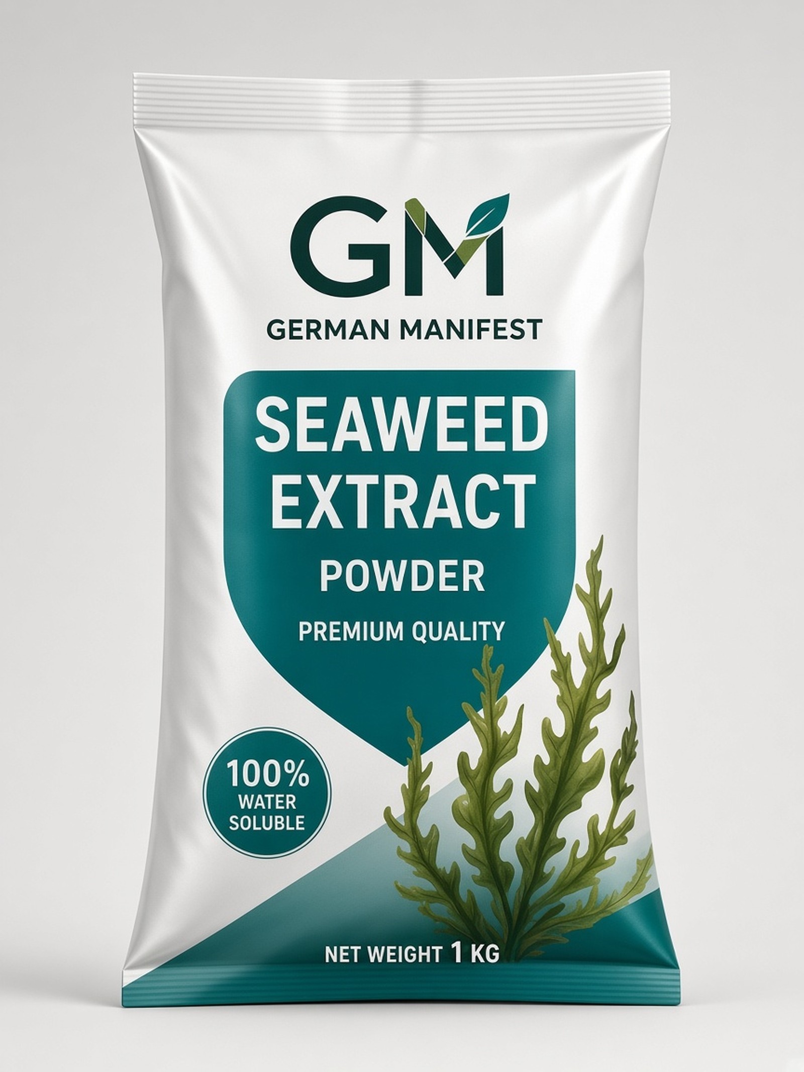 Powder seaweed extract biostimulant — GM German Manifest packaging